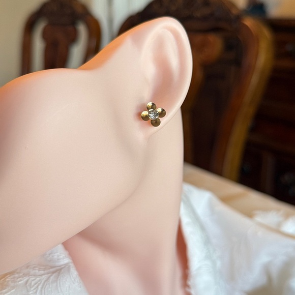 Cloverleaf Gold Earrings NEW - Picture 5 of 9